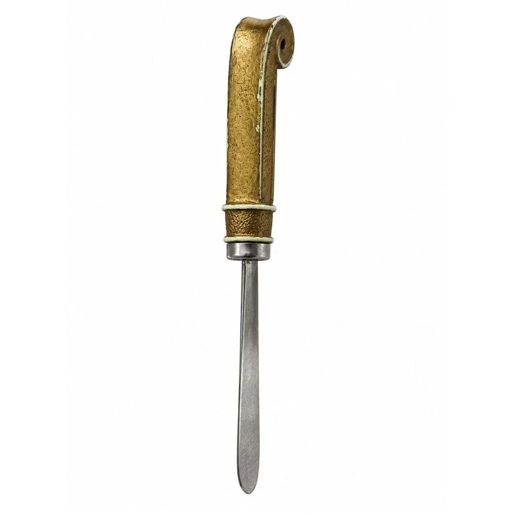 Cardinal Stainless Steel Butter Cheese Spreader Bronze Scroll Handle Vintage